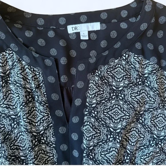 DR2 Blue and Black Patterned Mini Dress - Picture 4 of 5